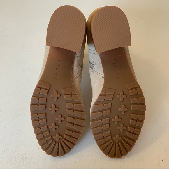 Violet & Red Tan Suede Loaded Knit Cuff Heeled Bootie Boots Size 8.5 NWT - Picture 12 of 17